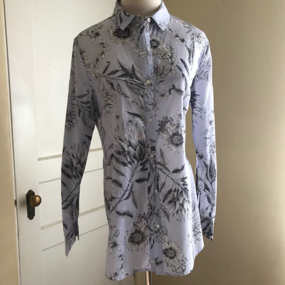 J. McLaughlin Flower Print Shirt - Size L